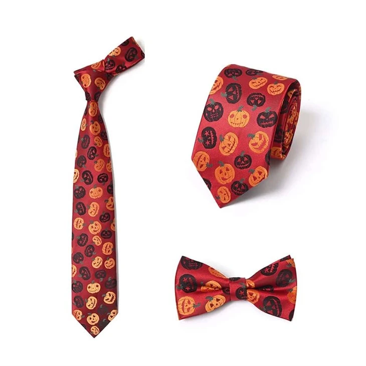 Orange Halloween Tie
